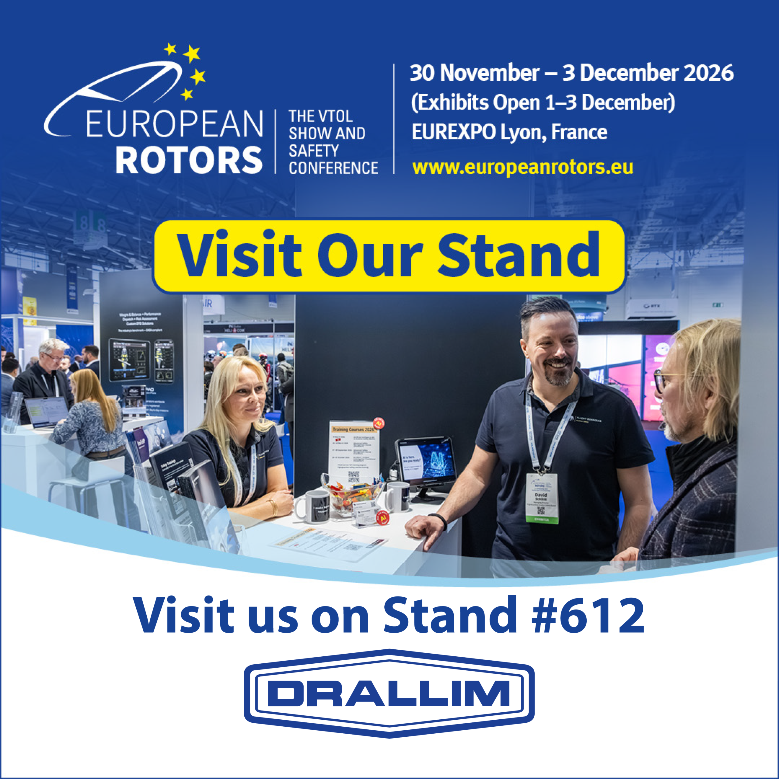 Visit Drallim on Stand 612 at European Rotors 2026 Visit Drallim on Stand 612 at European Rotors 2026