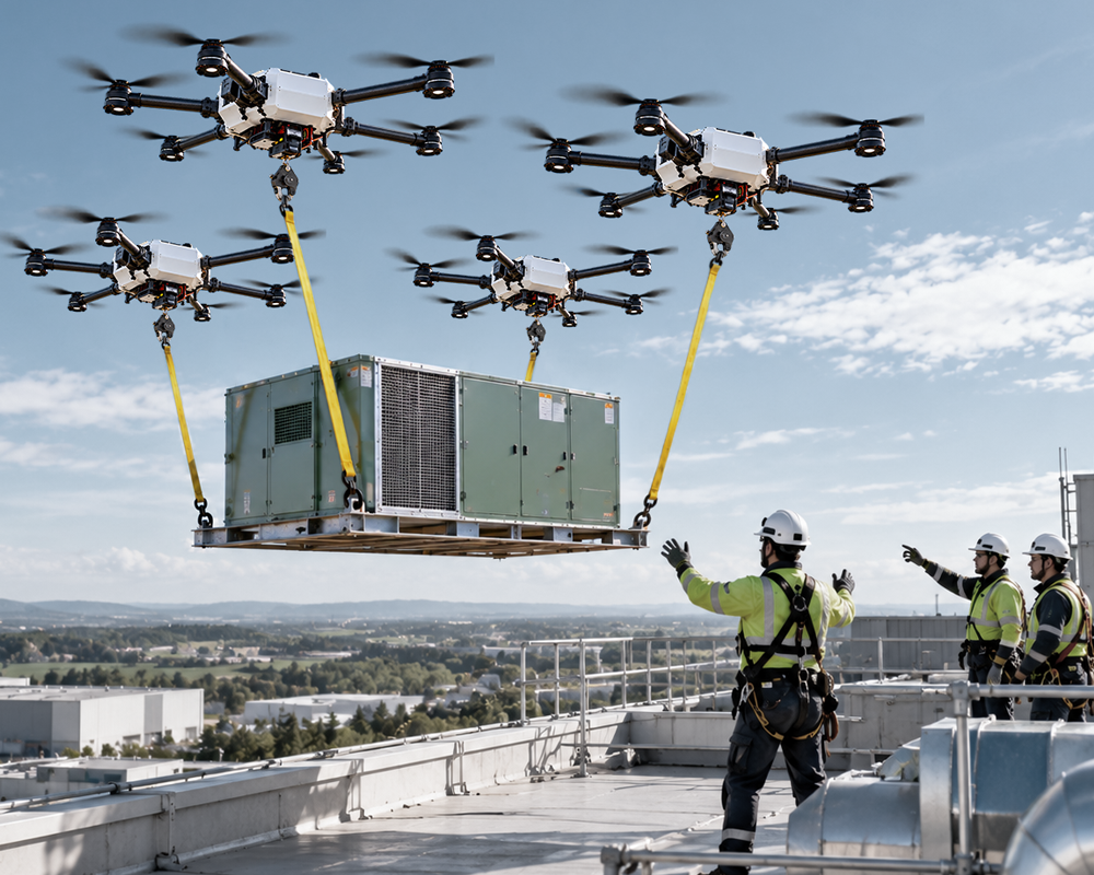 Mesh Network Heavy Lifting HVAC Unit